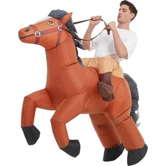 Inflatable Costume Adult,Blow Up Horse Suit,Ride On Halloween Costumes - Picture 7 of 7